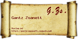 Gantz Zsanett névjegykártya